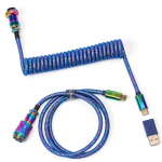 Keychron Cab-6 優質盤繞 USB-C 線 (彩藍色)